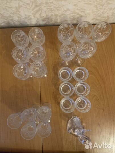 Фужеры, рюмки хрусталь