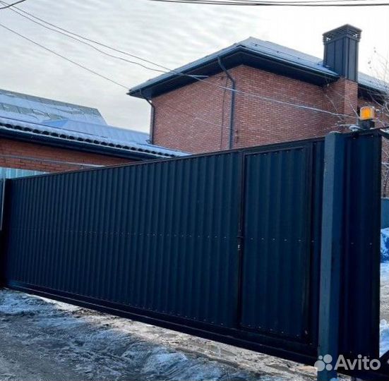 Откатные ворота калитка