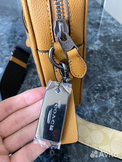 Сумка мужская Coach натуральная кожа