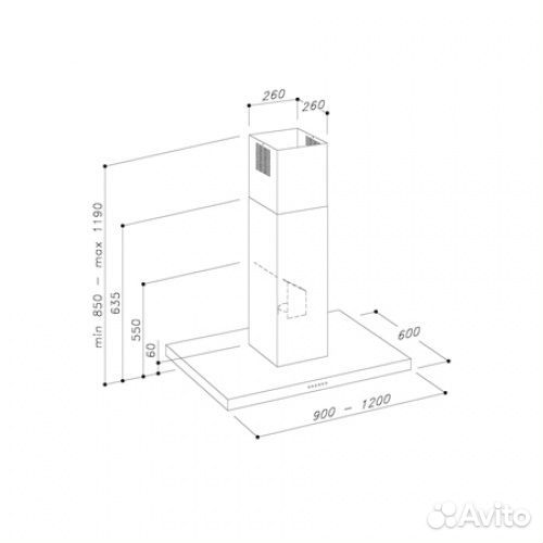 Вытяжка sirius SIL5IX-EM 120