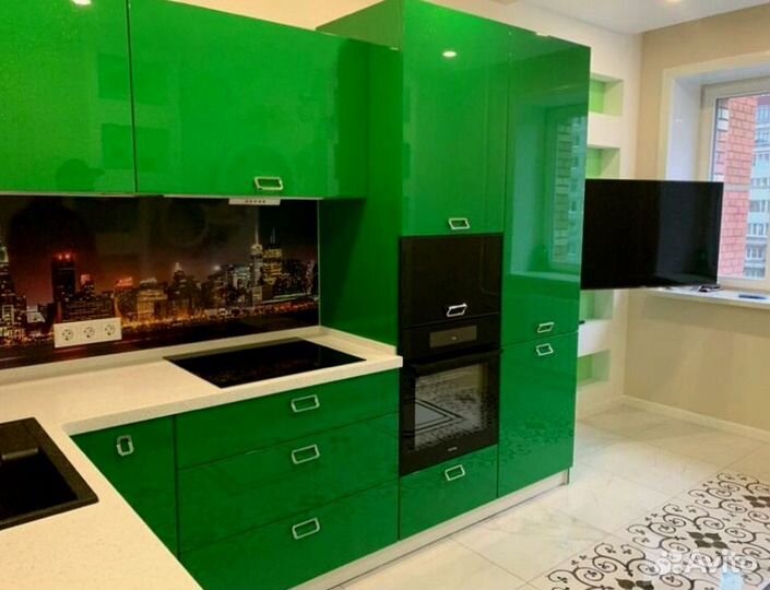 Угловая кухня с мдф фасадами