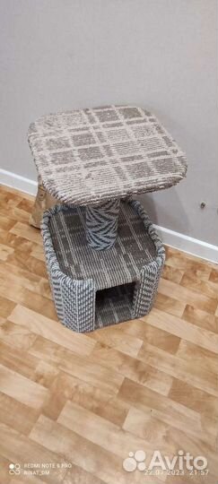 Когтеточка с домиком б/у