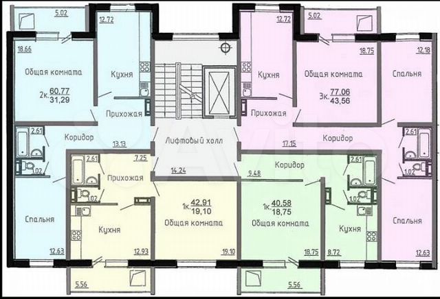 Планировки квартир новосибирск 2-к квартира, 66 м², 5/10 эт. на продажу в Новосибирске Купить квартиру Авито