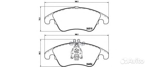Колодки тормозные дисковые перед P 50 069 P