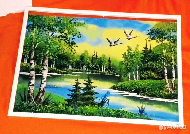 Нов,пара птиц и море масл