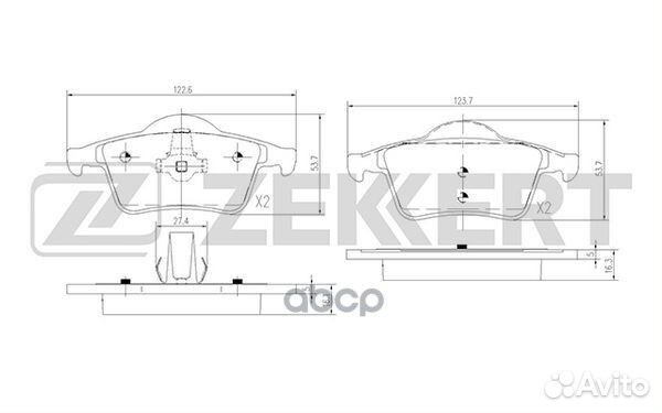 Колодки торм. диск. задн. Volvo S60 00- S70 98