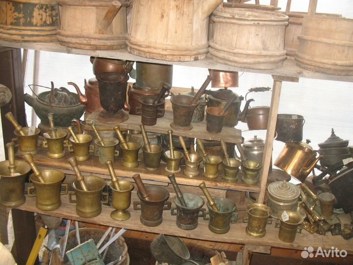Ступка латунная бронза ступка чугунная старинная