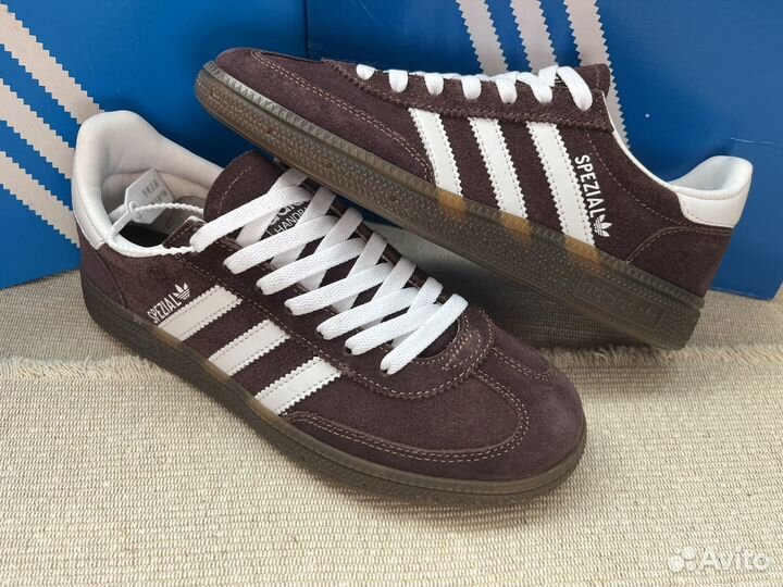 Кроссовки adidas handball spezial brown нубук