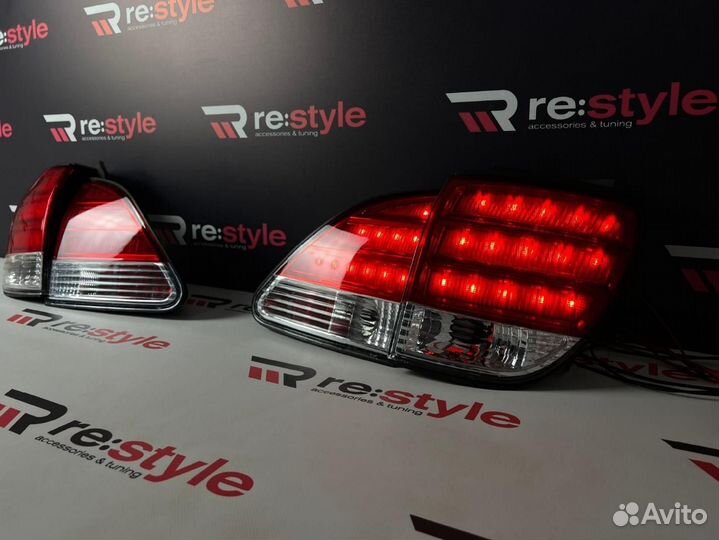 Фонари задние Lexus RX300 LED Красно-белые