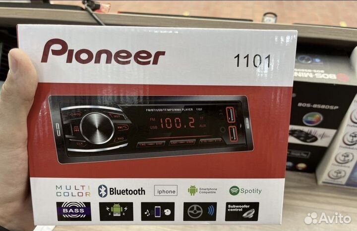 Магнитола 1 din Pioneer с bluetooth арт103