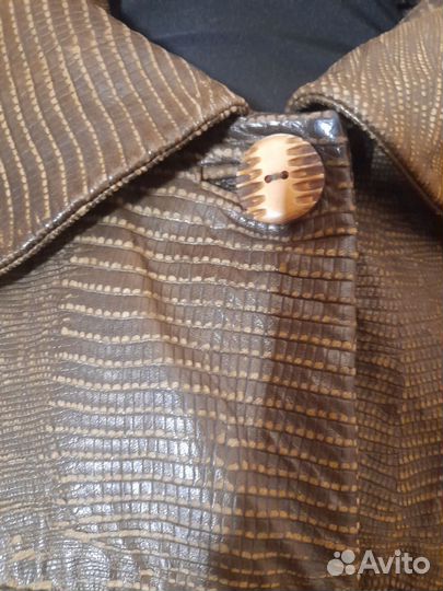 Плащ винтаж натуральная кожа рептилия Torrini 54 р