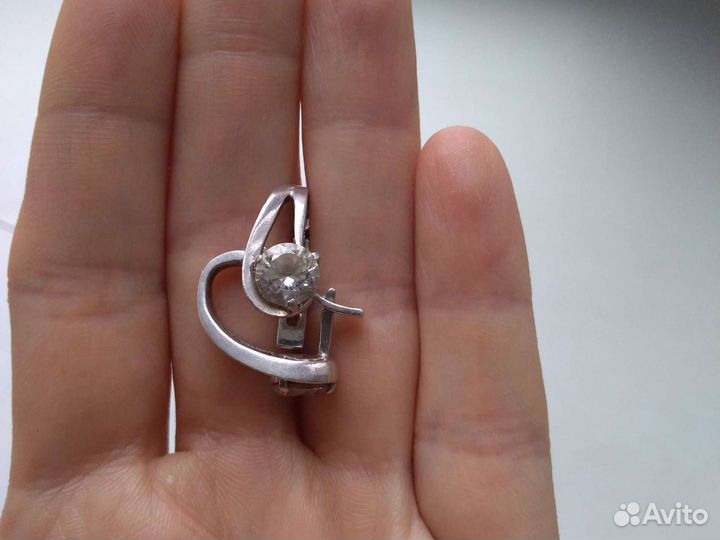 Серьги серебро,фианит