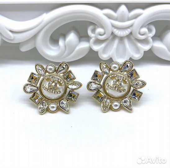 Серьги Chanel шанель (premium)