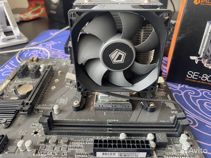 Комплект мать проц, кулер