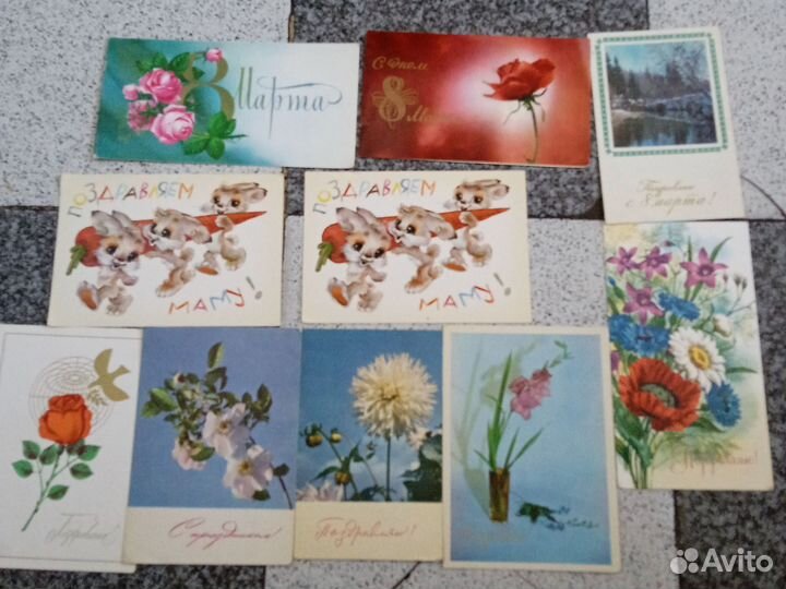 Открытки СССР к 8 Марта