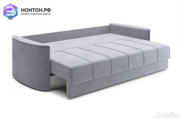 Диван еврокнижка Колибри 3-х местный серый