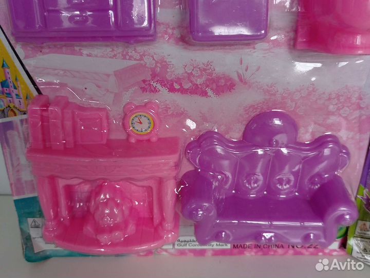 Мебель для кукольного домика пластиковая