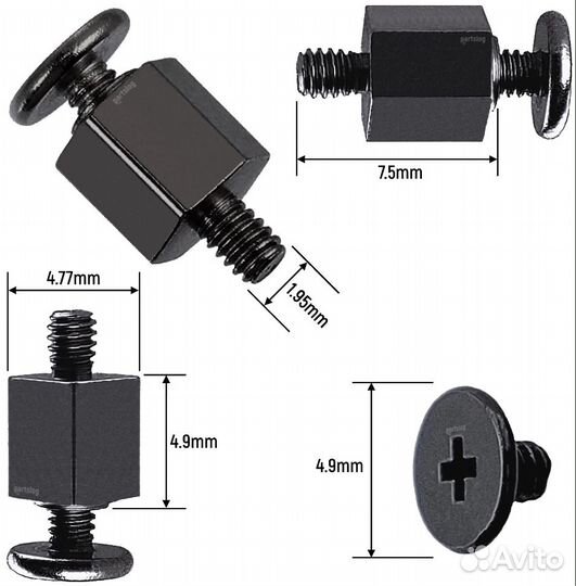 Стойка и винт крепления M.2 SSD