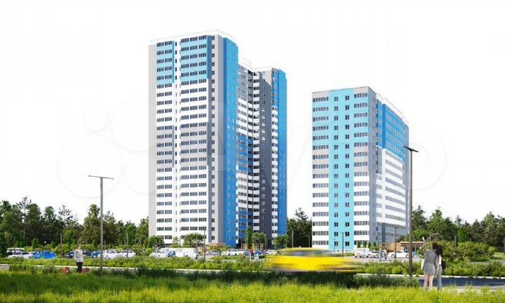 2-к. квартира, 53,8 м², 5/25 эт.