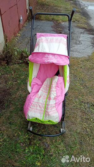 Детские санки коляска
