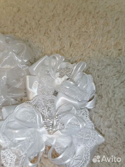 Банты для волос белые