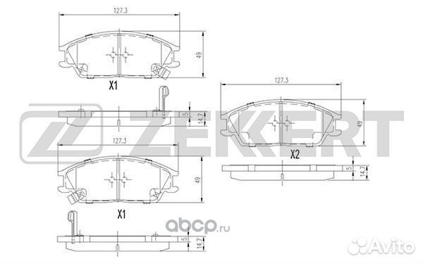 Колодки торм.диск.передн.Accent I-II.Getz. Lantra