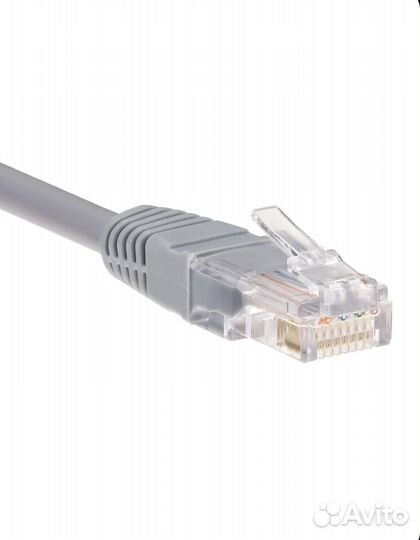 Патч корд 20 м telecom UTP 5е RJ45 интернет кабель