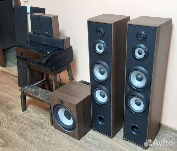 Комплект акустики sony + ресивер sony купить в Москве | Электроника | Авито