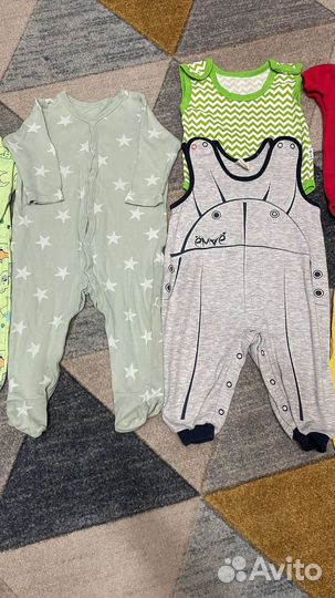 Одежда пакетом на мальчика 74-80(комбинезоны)