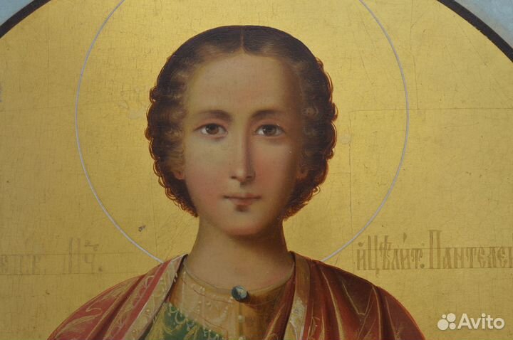 Икона Святой Великомученик Пантелеймон 19 в Афон