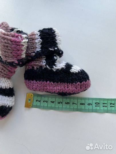Пинетки носки детские вязаные ручной работы