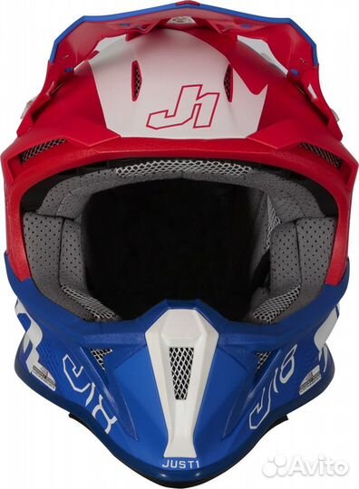 Just1 J18 Vertigo шлем кроссовый, сине-бело-красны