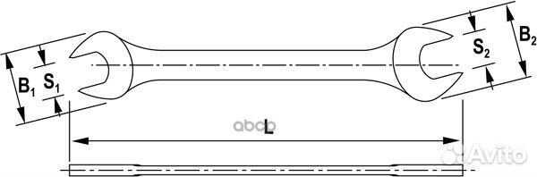 Ключ рожковый 24x27 мм OEW2427 thorvik OEW2427