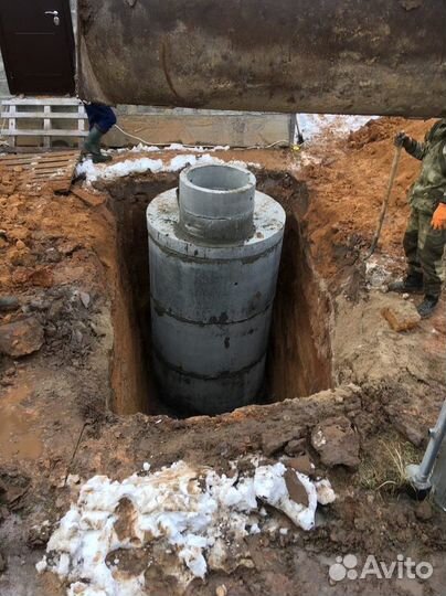 Жби септик, сливная яма, кессон под скважину