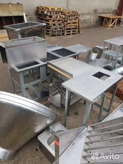 Нерж. столы,ванны,полки,зонты,стеллажи