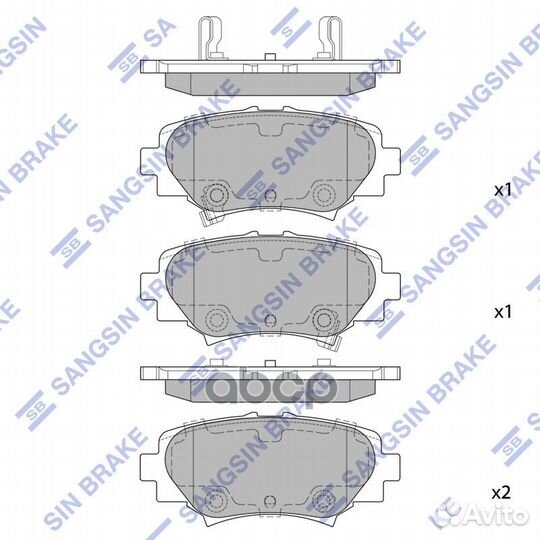 Колодки тормозные mazda 3 13- задн. sp1730 Sang