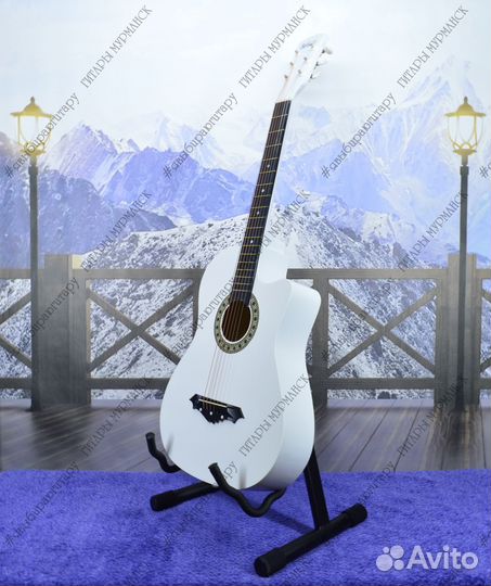 Акустическая гитара (новая) матовая, комплект