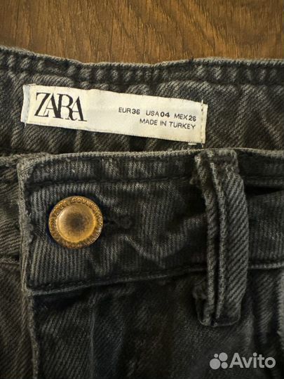 Джинсы zara 36 серые