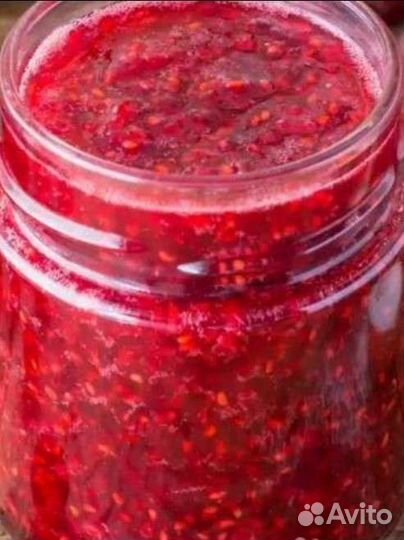 Облепиха перетертая с сахаром без варки, малина