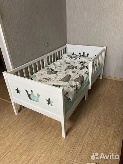 Кроватка Лисенок из натурального дерева детская вы