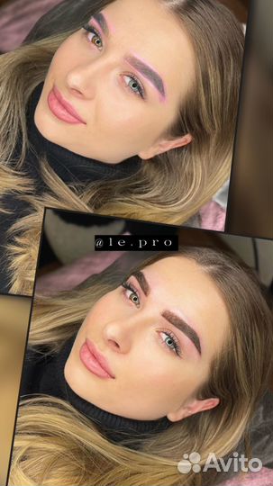 Пудровое напыление бровей, перманентный макияж