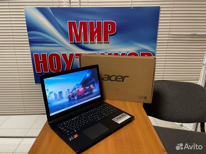 Мощный тонкий ноутбук Acer в упаковке / Ryzen