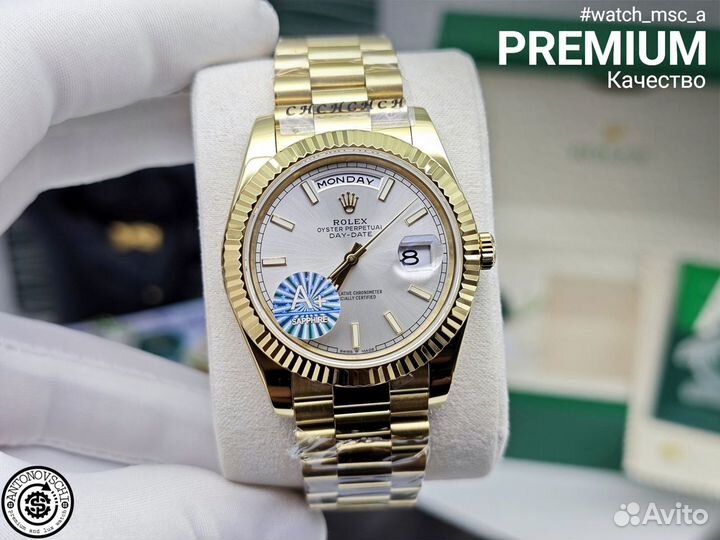 Золотые премиум часы Rolex Day Date