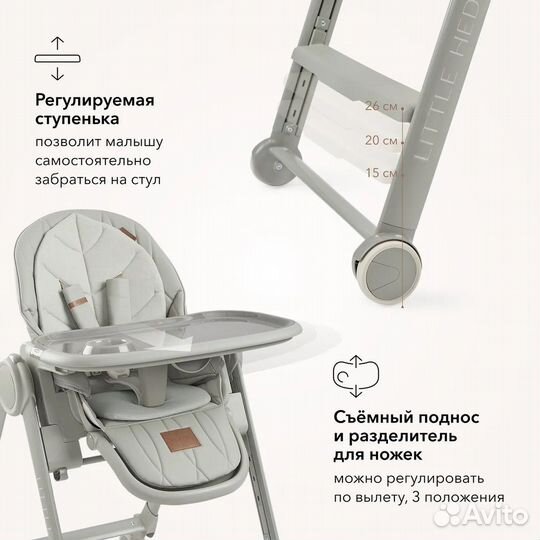 Стульчик для кормления Happy Baby Berny Lux olive