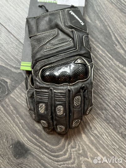 Перчатки кожаные kawasaki asphalt р-р M