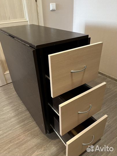 Стол книжка раскладной с ящиками