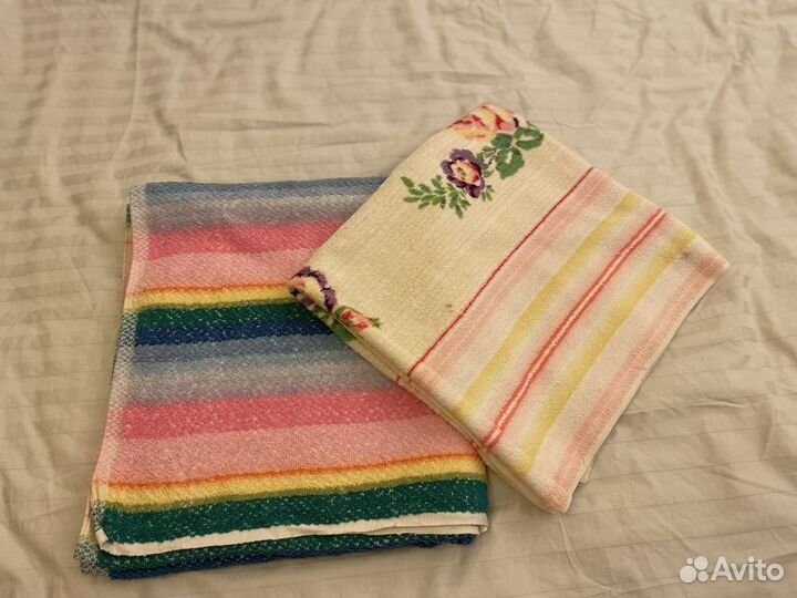 Полотенца х/б 1 шт новое полоска 70 на 155 СССР