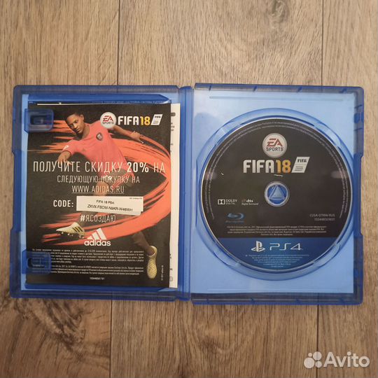 Диск FIFA 18 на PlayStation 4