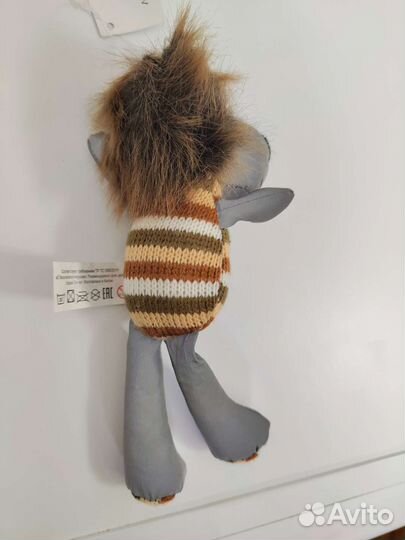 Мягкая игрушка светоотражающая Лев с карабином