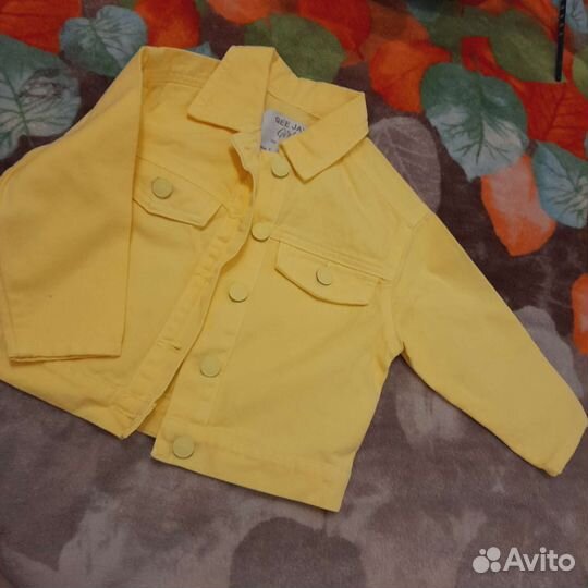 Джинсовая рубашка для девочки 80